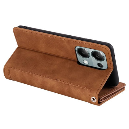 For Xiaomi Redmi Note 13 Pro 4G / Poco M6 Pro 4G Cover 9 Card Slots Wallet PU Leather Foldable Stand Phone Case