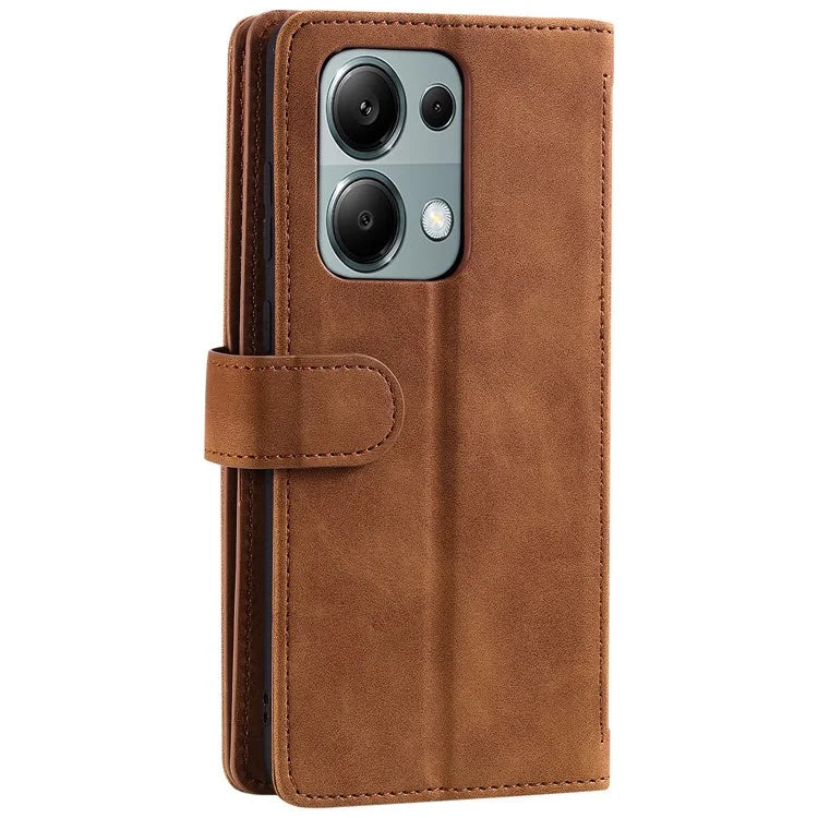 For Xiaomi Redmi Note 13 Pro 4G / Poco M6 Pro 4G Cover 9 Card Slots Wallet PU Leather Foldable Stand Phone Case
