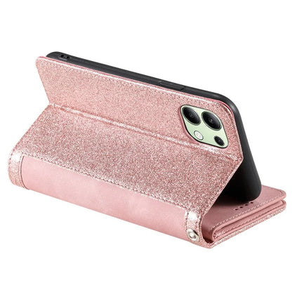 For Xiaomi Redmi Note 13 4G Case Leather Zipper Pocket Phone Cover with 9 Card Slots
