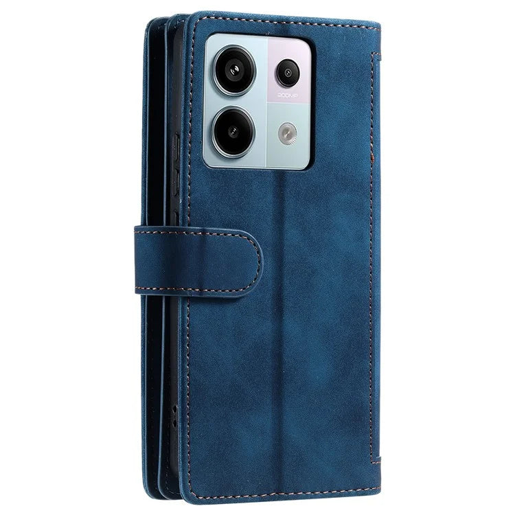 For Xiaomi Redmi Note 13 Pro 5G / Poco X6 5G Case 9 Card Slots PU Leather Phone Cover