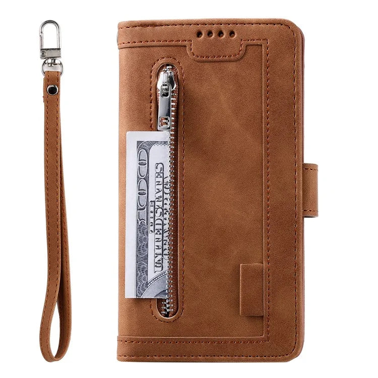 For Xiaomi Redmi Note 13 Pro 5G / Poco X6 5G Case 9 Card Slots PU Leather Phone Cover