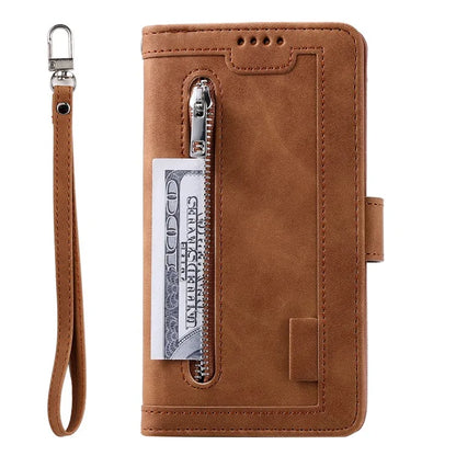 For Xiaomi Redmi Note 13 Pro 5G / Poco X6 5G Case 9 Card Slots PU Leather Phone Cover