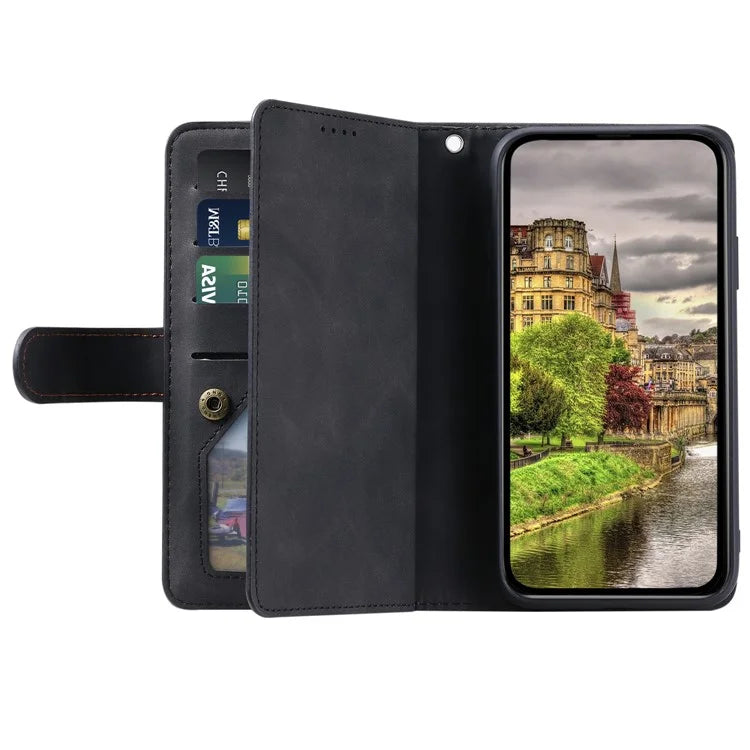 For Xiaomi Redmi Note 13 Pro 5G / Poco X6 5G Case 9 Card Slots PU Leather Phone Cover