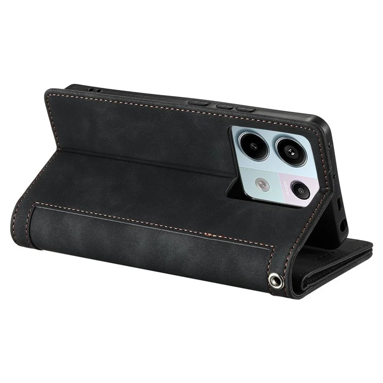 For Xiaomi Redmi Note 13 Pro 5G / Poco X6 5G Case 9 Card Slots PU Leather Phone Cover