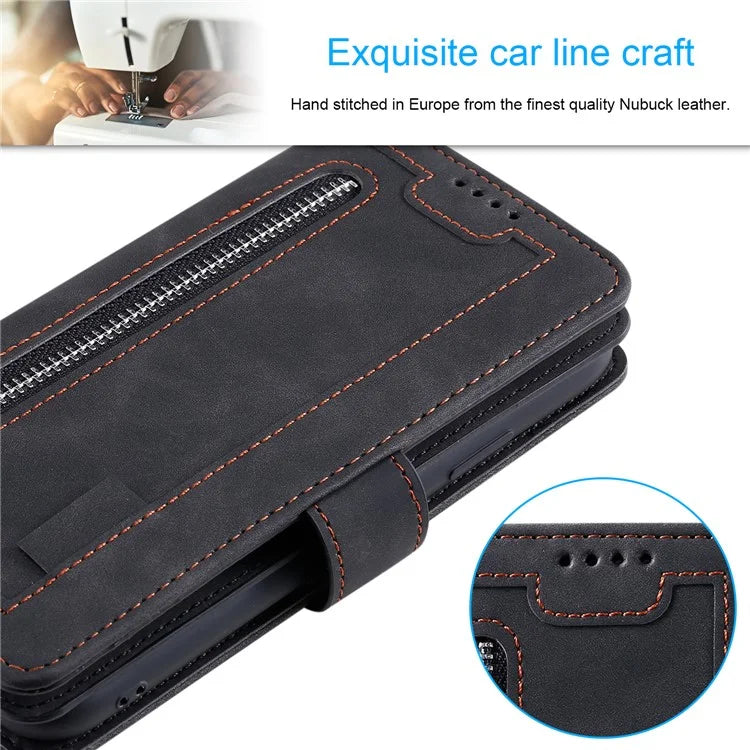 For Xiaomi Redmi Note 13 Pro 5G / Poco X6 5G Case 9 Card Slots PU Leather Phone Cover