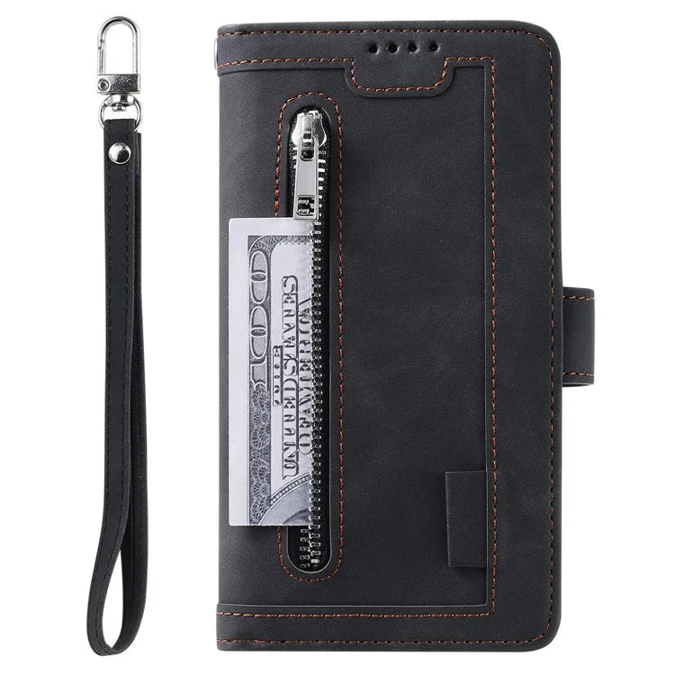 For Xiaomi Redmi Note 13 Pro 5G / Poco X6 5G Case 9 Card Slots PU Leather Phone Cover