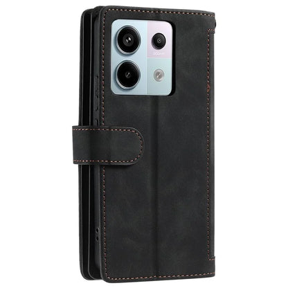 For Xiaomi Redmi Note 13 Pro 5G / Poco X6 5G Case 9 Card Slots PU Leather Phone Cover