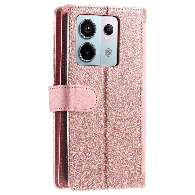 For Xiaomi Redmi Note 13 Pro 5G / Poco X6 5G Case 9 Card Slots PU Leather Phone Cover