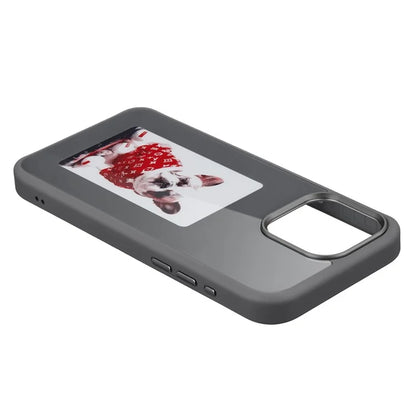For iPhone 13 Pro Max NFC-Enabled E-Ink Screen DIY Wallpaper Cell Phone Case