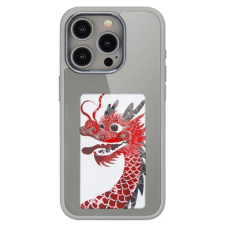 For iPhone 13 Pro Max NFC-Enabled E-Ink Screen DIY Wallpaper Cell Phone Case