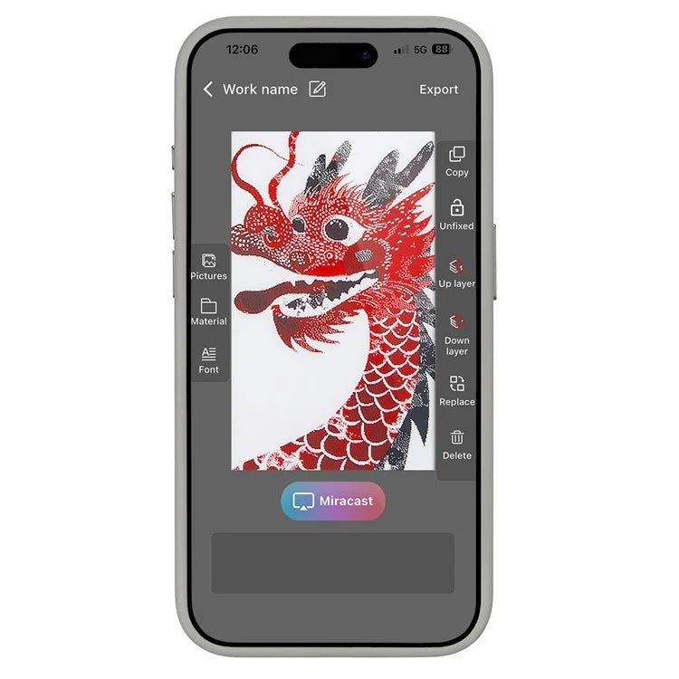 For iPhone 13 Pro Max NFC-Enabled E-Ink Screen DIY Wallpaper Cell Phone Case