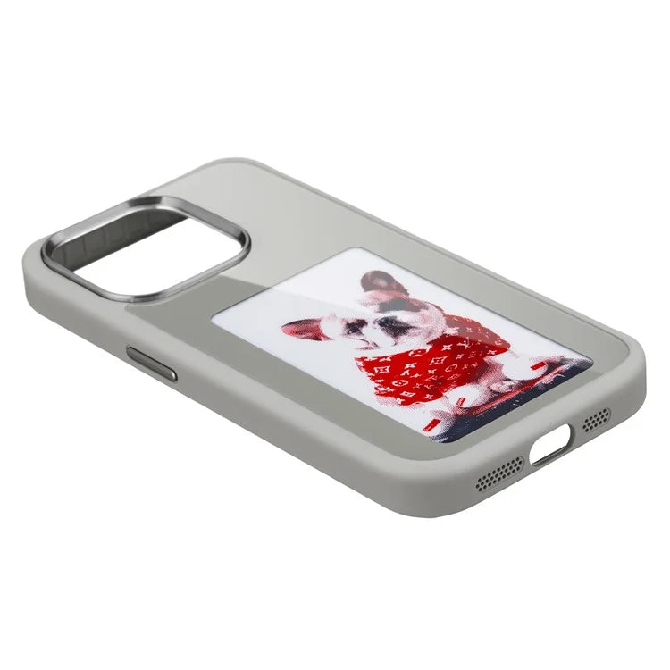 For iPhone 13 Pro Max NFC-Enabled E-Ink Screen DIY Wallpaper Cell Phone Case