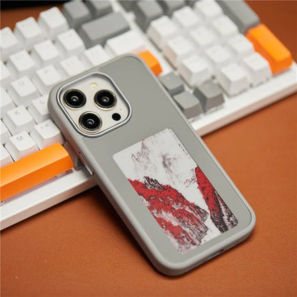 For iPhone 13 Pro Max NFC-Enabled E-Ink Screen DIY Wallpaper Cell Phone Case