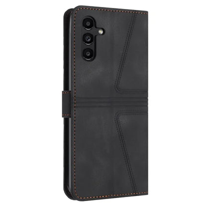 For Samsung Galaxy A54 5G Magnetic Phone Case Triangle Imprinted Solid Color Cover