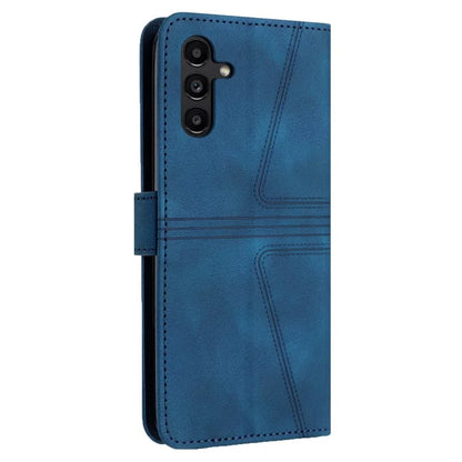 For Samsung Galaxy A54 5G Magnetic Phone Case Triangle Imprinted Solid Color Cover