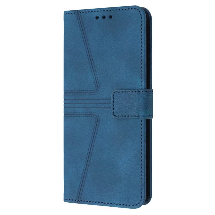 For Samsung Galaxy A54 5G Magnetic Phone Case Triangle Imprinted Solid Color Cover