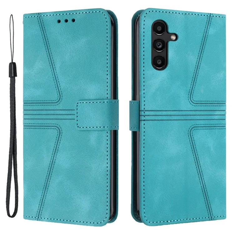 For Samsung Galaxy A54 5G Magnetic Phone Case Triangle Imprinted Solid Color Cover
