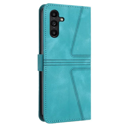 For Samsung Galaxy A54 5G Magnetic Phone Case Triangle Imprinted Solid Color Cover