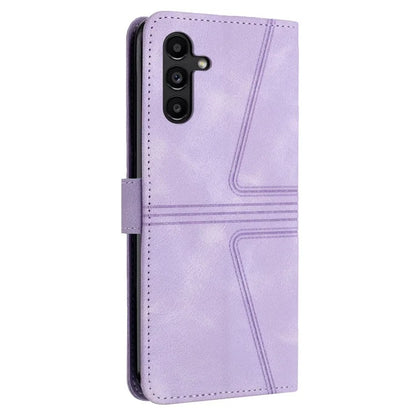 For Samsung Galaxy A54 5G Magnetic Phone Case Triangle Imprinted Solid Color Cover