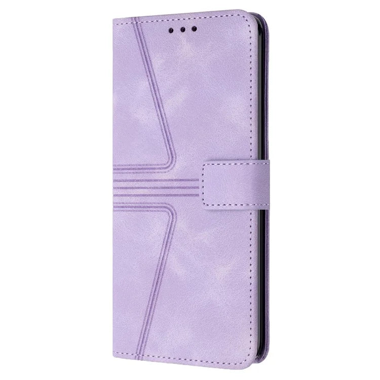For Samsung Galaxy A54 5G Magnetic Phone Case Triangle Imprinted Solid Color Cover