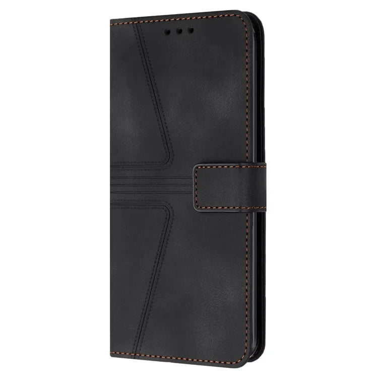 For Xiaomi Redmi A1 4G / A2 4G Case Triangle Imprinted Wallet Card Slots Phone Leather Cover