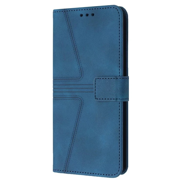 For Xiaomi Redmi A1 4G / A2 4G Case Triangle Imprinted Wallet Card Slots Phone Leather Cover