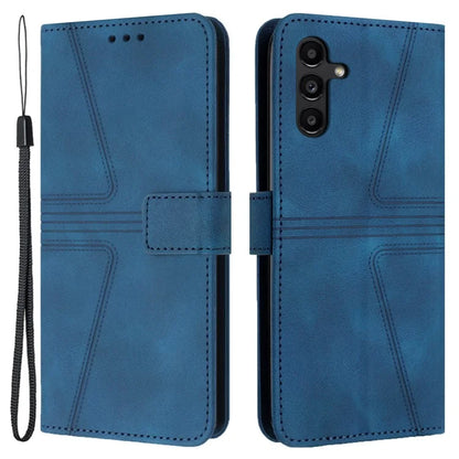 For Samsung Galaxy A34 5G Wallet Case Triangle Imprinted Leather Flip Phone Cover