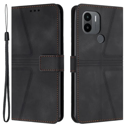 For Xiaomi Redmi A1+ 4G Case PU Leather Wallet Stand Cover Triangle Imprinted