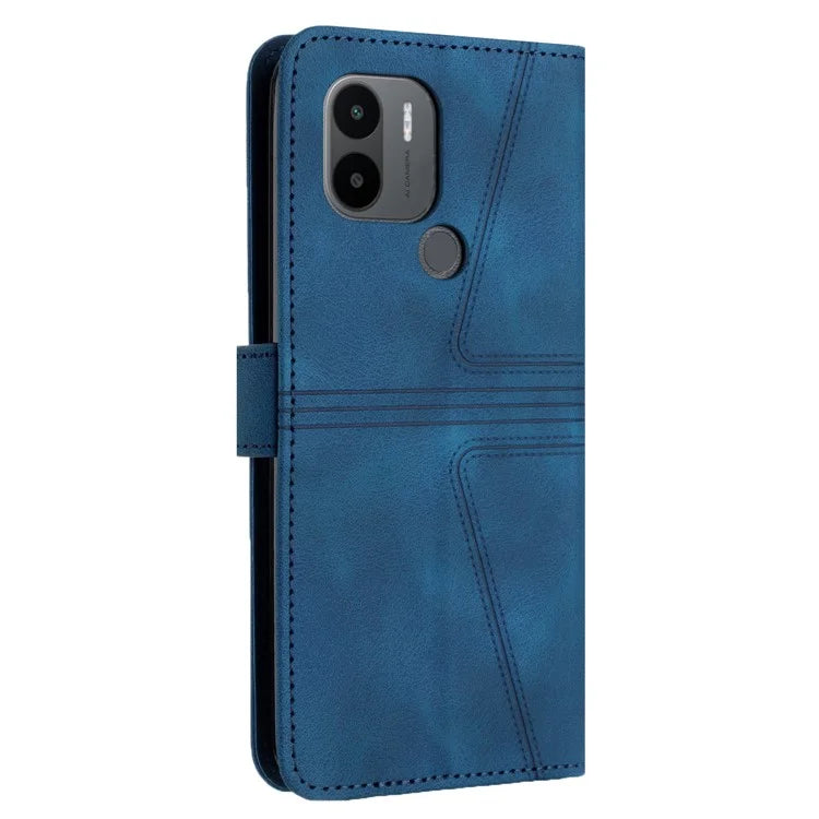 For Xiaomi Redmi A1+ 4G Case PU Leather Wallet Stand Cover Triangle Imprinted