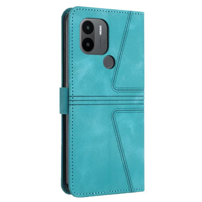 For Xiaomi Redmi A1+ 4G Case PU Leather Wallet Stand Cover Triangle Imprinted