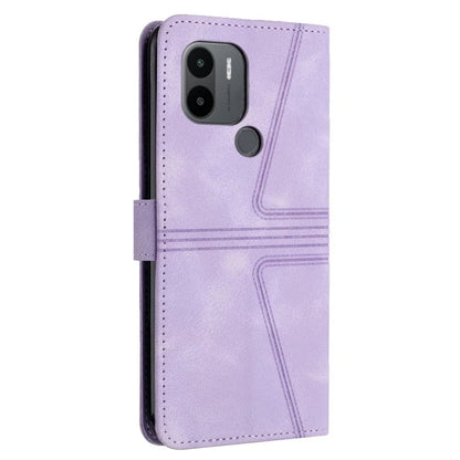 For Xiaomi Redmi A1+ 4G Case PU Leather Wallet Stand Cover Triangle Imprinted