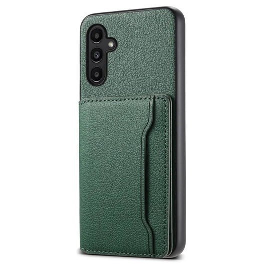 For Samsung Galaxy A14 5G / 4G Case Card Slots Leather Coated Hybrid PC+TPU Cover