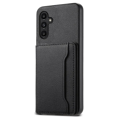 For Samsung Galaxy A14 5G / 4G Case Card Slots Leather Coated Hybrid PC+TPU Cover