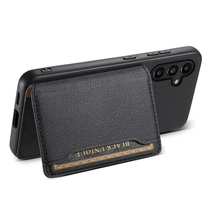 For Samsung Galaxy A14 5G / 4G Case Card Slots Leather Coated Hybrid PC+TPU Cover