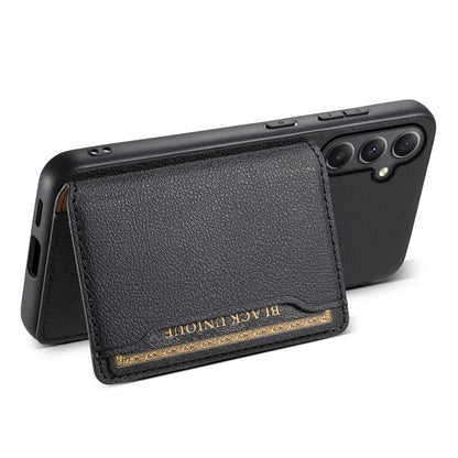 For Samsung Galaxy A35 5G Phone Case Kickstand Card Slots Leather+PC+TPU Hybrid Cover