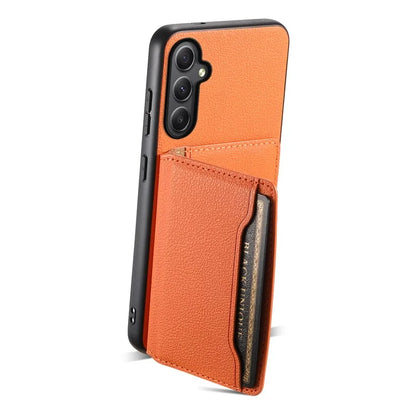 For Samsung Galaxy A35 5G Phone Case Kickstand Card Slots Leather+PC+TPU Hybrid Cover