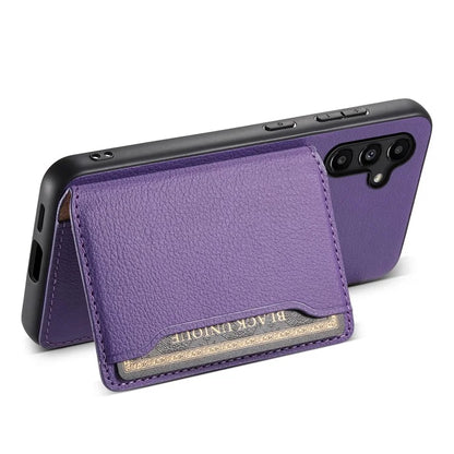 For Samsung Galaxy A15 5G Slim-Fit Case Card Slots Kickstand TPU+PC+PU Phone Cover