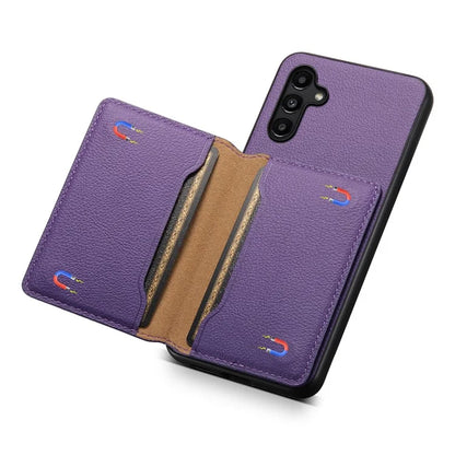 For Samsung Galaxy A15 5G Slim-Fit Case Card Slots Kickstand TPU+PC+PU Phone Cover
