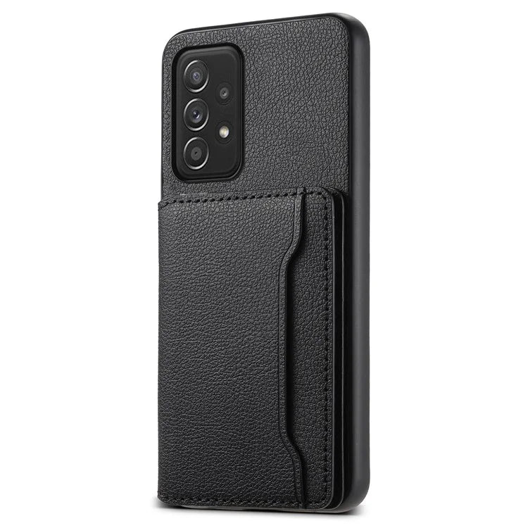 For Samsung Galaxy A52 4G / A52s 5G / A52 5G Case Leather+PC+TPU Kickstand Phone Shell