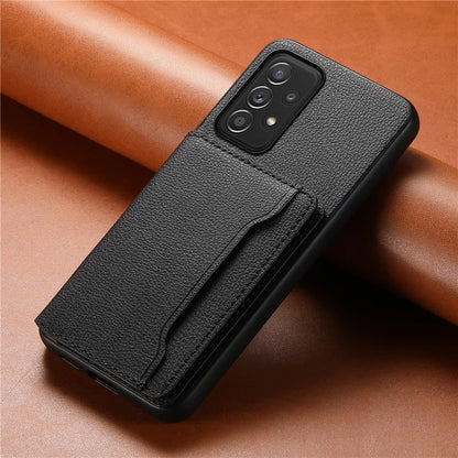 For Samsung Galaxy A52 4G / A52s 5G / A52 5G Case Leather+PC+TPU Kickstand Phone Shell