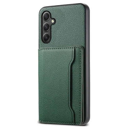 For Samsung Galaxy S23 FE Case Calf Texture Leather Coating Phone Cover with Card Slots