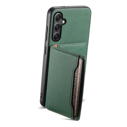 For Samsung Galaxy S23 FE Case Calf Texture Leather Coating Phone Cover with Card Slots