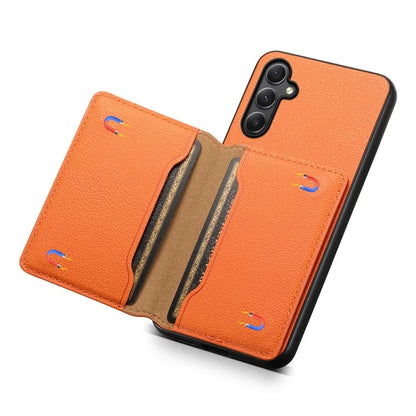 For Samsung Galaxy S23 FE Case Calf Texture Leather Coating Phone Cover with Card Slots