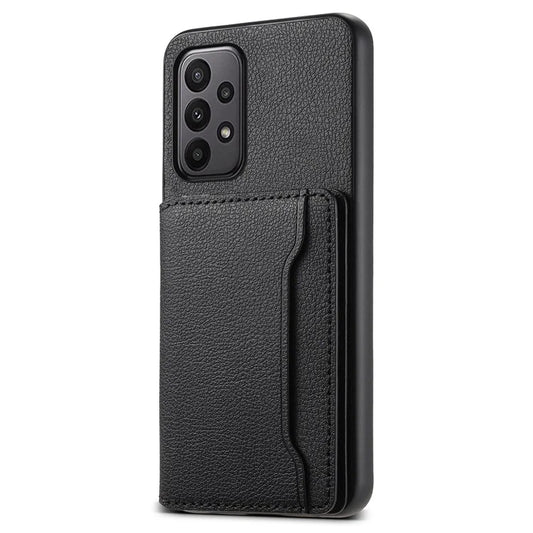 For Samsung Galaxy A23 4G / A23 5G (Global Version) Case Calf Texture Kickstand Smart Phone Cover