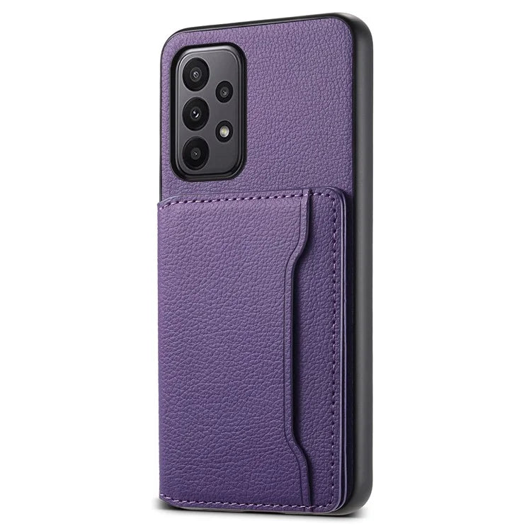 For Samsung Galaxy A23 4G / A23 5G (Global Version) Case Calf Texture Kickstand Smart Phone Cover