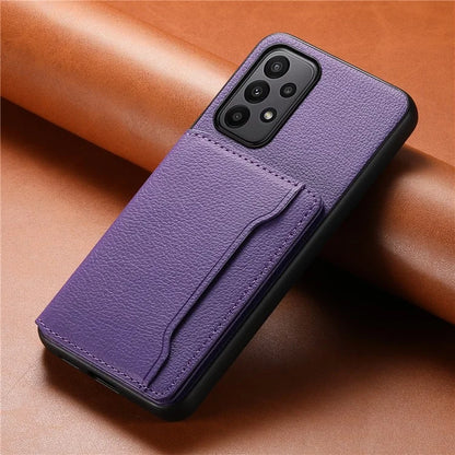 For Samsung Galaxy A23 4G / A23 5G (Global Version) Case Calf Texture Kickstand Smart Phone Cover