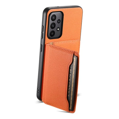 For Samsung Galaxy A23 4G / A23 5G (Global Version) Case Calf Texture Kickstand Smart Phone Cover