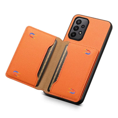For Samsung Galaxy A23 4G / A23 5G (Global Version) Case Calf Texture Kickstand Smart Phone Cover