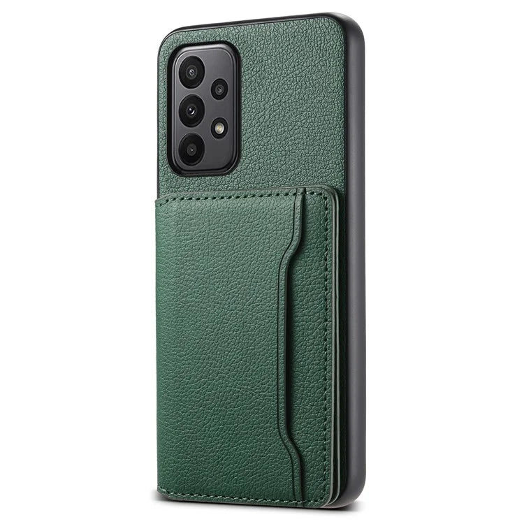 For Samsung Galaxy A23 4G / A23 5G (Global Version) Case Calf Texture Kickstand Smart Phone Cover