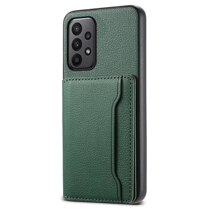 For Samsung Galaxy A23 4G / A23 5G (Global Version) Case Calf Texture Kickstand Smart Phone Cover